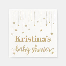 Gold Twinkle Twinkle Little Star Baby Dusche Serviette