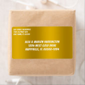 Gold Two Address Shipping Labels (Insitu)