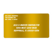 Gold Two Address Shipping Labels (Vorne)