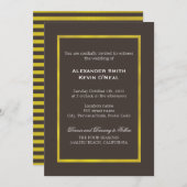 *Gold Two Grooms-Gay Wedding ı Einladung (Vorne/Hinten)