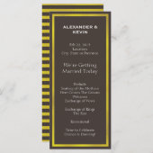 Gold Two Grooms Gay Wedding Program Programm (Vorne/Hinten)