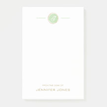 Gold-Typografie Grüner Wasserfarben-Monogramm-Name