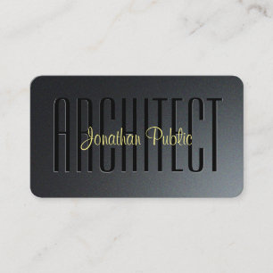 Gold Typografie Script Black & Gray Architecture Visitenkarte