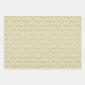 Gold Typografie Weihnachten Geschenkpapier Set (Vorderseite 2)