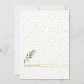 Gold Typografy Christmas Einladung (Rückseite)