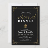 Gold Typografy Wedding Probe Dinner Card Einladung (Vorderseite)