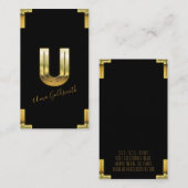Gold U Anfangs- und GrenzVisitenkarte Visitenkarte (Vorne/Hinten)