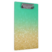 Gold- u. aquamariner Ombre Klemmbrett (Rechts)