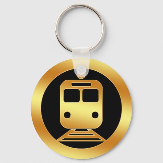 Gold-U-Bahn-Symbol Schlüsselanhänger (Vorderseite)