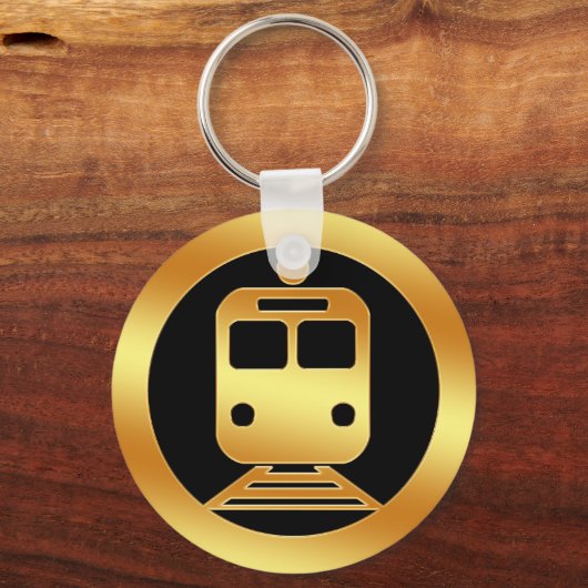 Gold-U-Bahn-Symbol Schlüsselanhänger (Vorderseite)