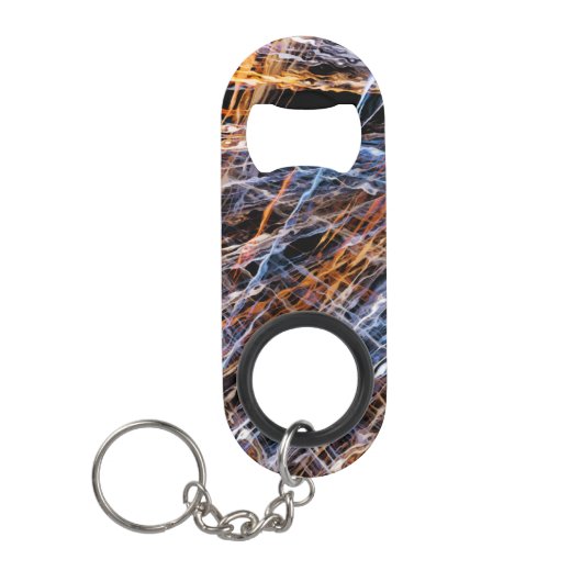 Gold u. blaue Unterbrechung Schlüsselbund Flaschenöffner (Vorderseite)