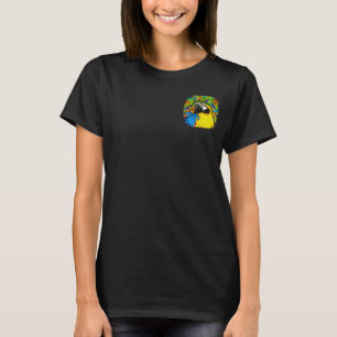 Gold u. blauer T-Shirt