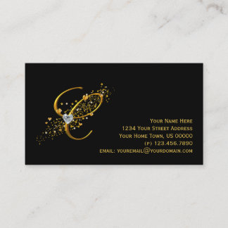 Gold-u. der Diamant-Anfangsc Stardust Visitenkarte