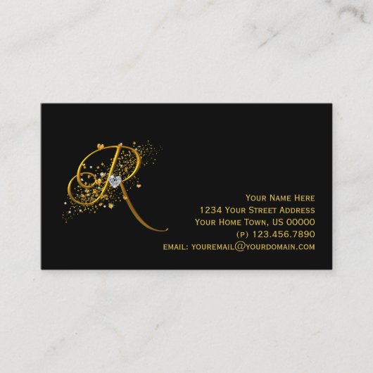 Gold-u. der Diamant-Anfangsr Stardust Visitenkarte (Vorderseite)