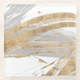 Gold u. Grau Glasuntersetzer