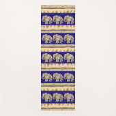 Gold u. lila bunte dekorative Stammes- Elefanten Yogamatte (Vorderseite)