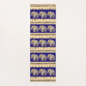 Gold u. lila bunte dekorative Stammes- Elefanten Yogamatte (Rückseite)