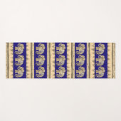 Gold u. lila bunte dekorative Stammes- Elefanten Yogamatte (Vorderseite (Horizontal))