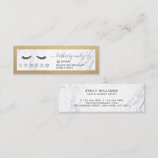 Gold-u. Mini Visitenkarte (Vorne/Hinten)