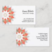 Gold u. orange Lotos-Blumen-Körper u. Visitenkarte (Vorne/Hinten)