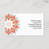 Gold u. orange Lotos-Blumen-Körper u. Visitenkarte (Rückseite)