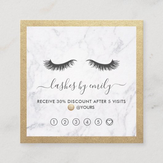 Gold-u. Quadratische Visitenkarte (Vorderseite)