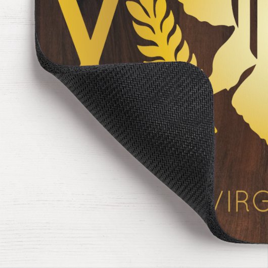 Gold U.S. Jungfrau Islands Flag St. Thomas Imitats Mousepad (Ecke)