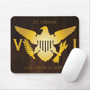Gold U.S. Jungfrau Islands Flag St. Thomas Imitats Mousepad
