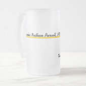 Gold-u. Schwarz-personalisierte Absolvent-Tasse Mattglas Bierglas (Vorderseite Links)
