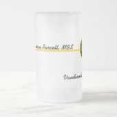 Gold-u. Schwarz-personalisierte Absolvent-Tasse Mattglas Bierglas (Mittel)