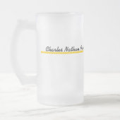 Gold-u. Schwarz-personalisierte Absolvent-Tasse Mattglas Bierglas (Links)