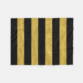 Gold u. schwarzer Streifen Fleecedecke (Vorderseite (Horizontal))