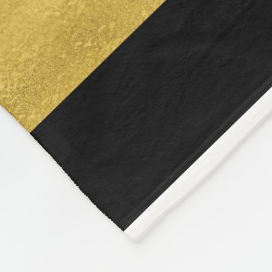 Gold u. schwarzer Streifen Fleecedecke (Ecke)