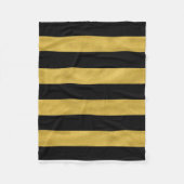Gold u. schwarzer Streifen Fleecedecke (Vorderseite)