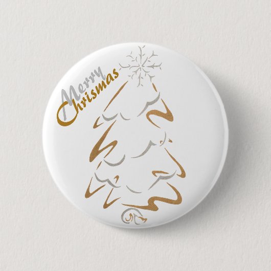 Gold- u. Silber Chrismas Baum Button (Vorderseite)