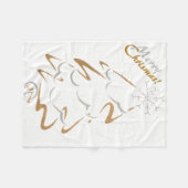 Gold- u. Silber Chrismas Baum Fleecedecke (Vorderseite (Horizontal))