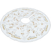 Gold- u. Silber Chrismas Baum Polyester Weihnachtsbaumdecke (Schrägansicht)