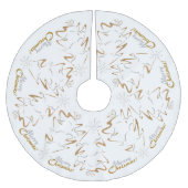 Gold- u. Silber Chrismas Baum Polyester Weihnachtsbaumdecke (Vorderseite)