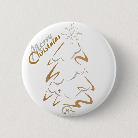 Gold-u. Silber-Weihnachtsbaum Button (Vorderseite)