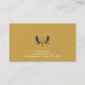 Gold u. weißer Elch-Kopf mit dem Pfeil-Schädel Visitenkarte (Rückseite)