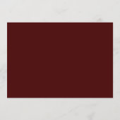 Gold über Burgund Art Déco Hochzeit Menükarte (Rückseite)