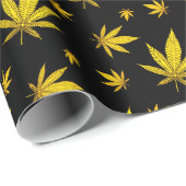 Gold über legales Schwarzweh Geschenkpapier (Rolleneckpunkt)