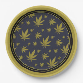 Gold über legales Schwarzweh Pappteller