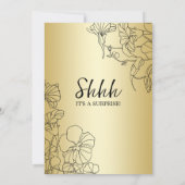 Gold Überraschung 30. Geburtstag Einladung (Rückseite)