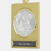 Gold überzogene Foto Verzierung | addieren Ihr Banner-Ornament Gold (Links)