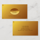 Gold überzogene visitenkarte (Vorne/Hinten)