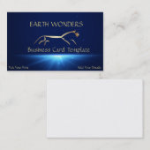 Gold Uffington White Horse Visitenkarte (Vorne/Hinten)