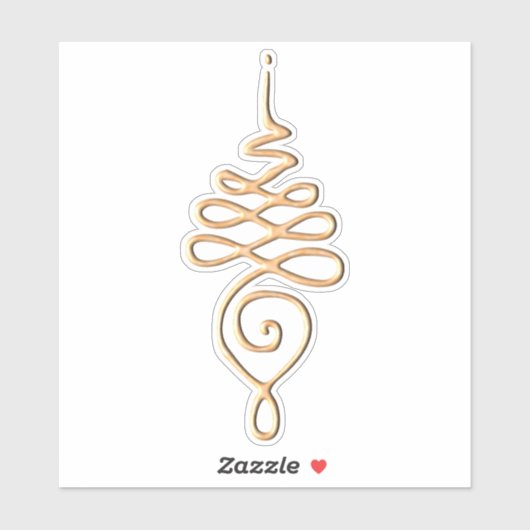 Gold Unalome  Aufkleber (Blatt)