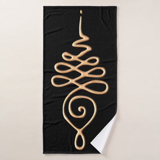 Gold Unalome  Badehandtuch (Badehandtuch)