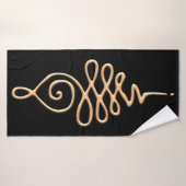 Gold Unalome  Badehandtuch (Badehandtuch)